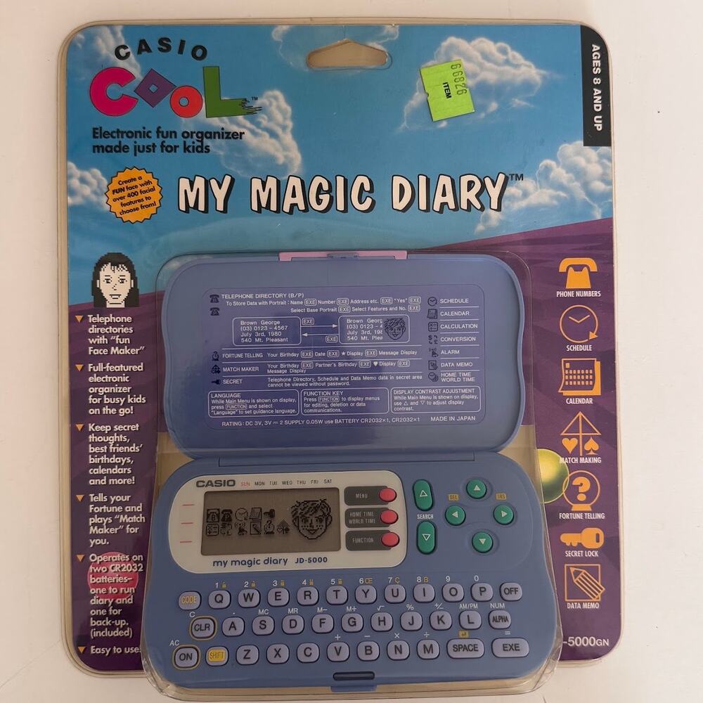 Casio Cool My Magic Diary Electronic Organizer Vintage 90s NEW JD-5000